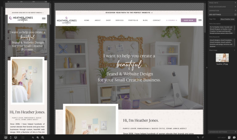 Showit Vs WordPress | Heather Jones Creative | Showit Websites