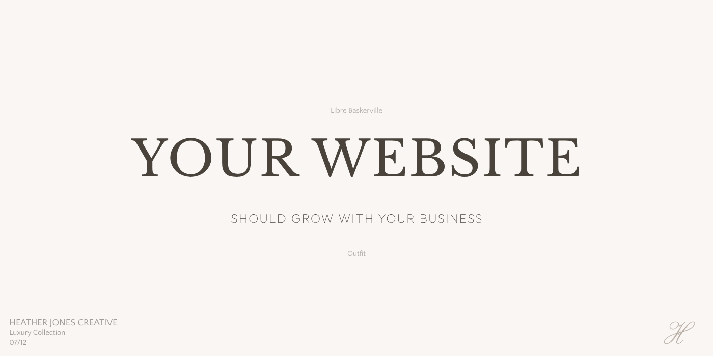 Libre Baskerville and Outfit timeless Google font pairing for professional luxury websites.