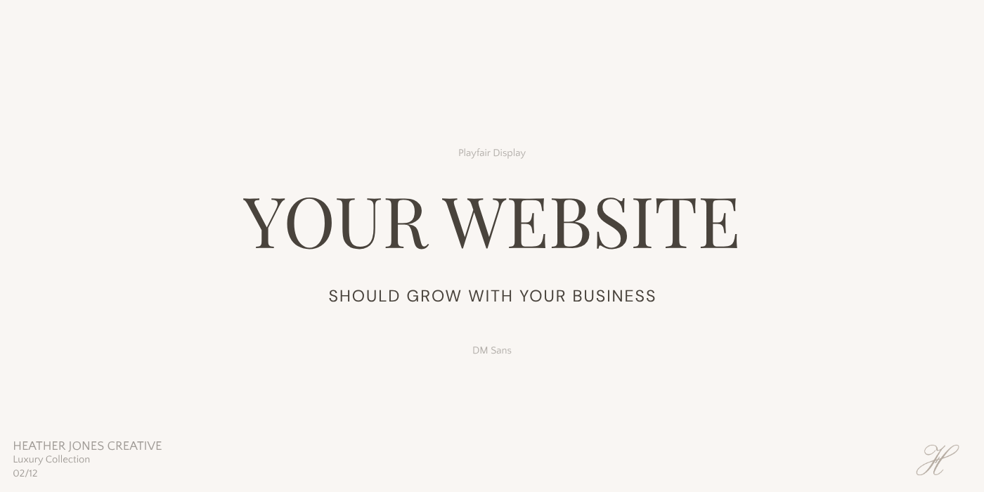 Playfair Display and DM Sans luxury Google font pairing for feminine and sophisticated websites.