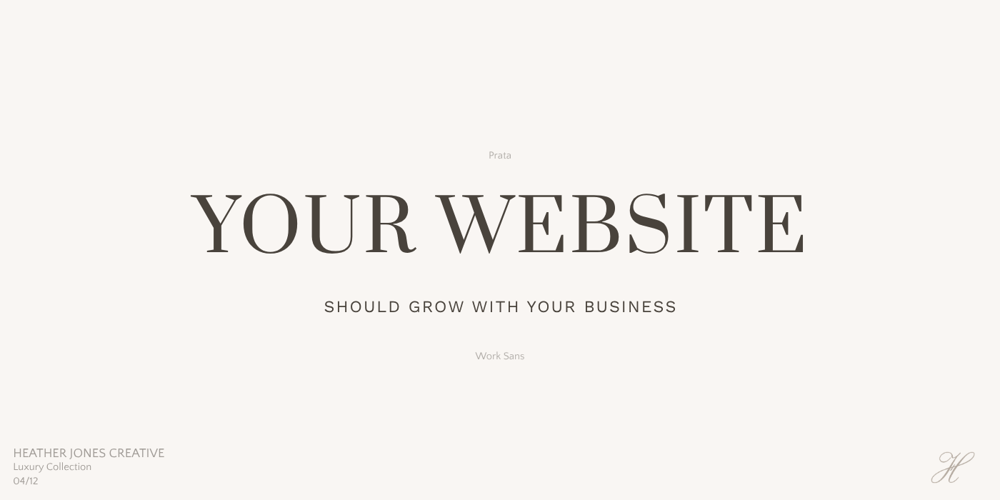 Prata and Work Sans elegant Google font pairing for luxury brands and interior designers.